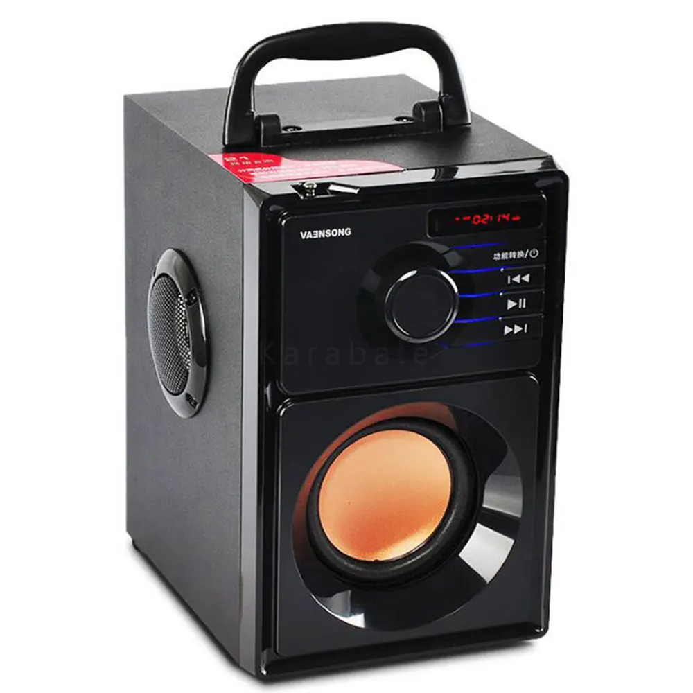 10 Вт HiFi 2,1 стерео Bluetooth динамик портативный деревянный пульт дистанционного управления сабвуфер FM Радио Mp3 Воспроизведение супер бас громкий динамик Компьютер