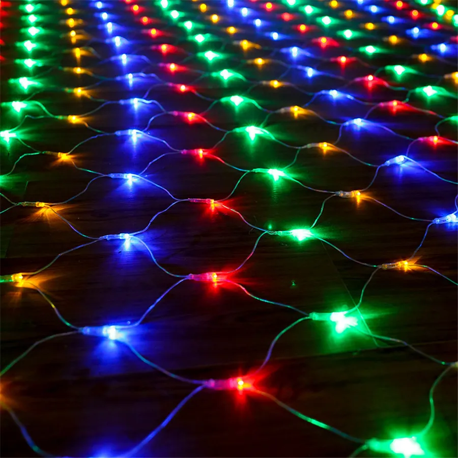 Multicolor Thrisdar 10X1 м 580 светодиодный сетчатый Сказочный светильник гирлянда для сада, свадьбы, вечеринки, Мерцающая звезда, занавеска, сказочный светильник - Испускаемый цвет: Multicolor