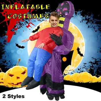 

Alien Grim Reaper Inflatable Costume Scary Green Cosplay Costume For Adult Halloween Party Stage Pick Me Up