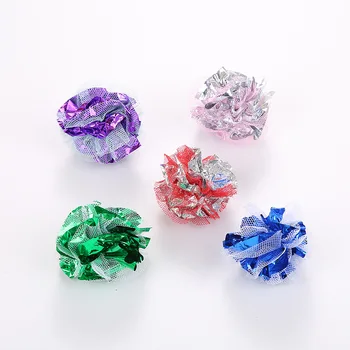 

Pet Cat Toy Double Color xiang zhi Ball Rustling Interactive Play Pet Supplies