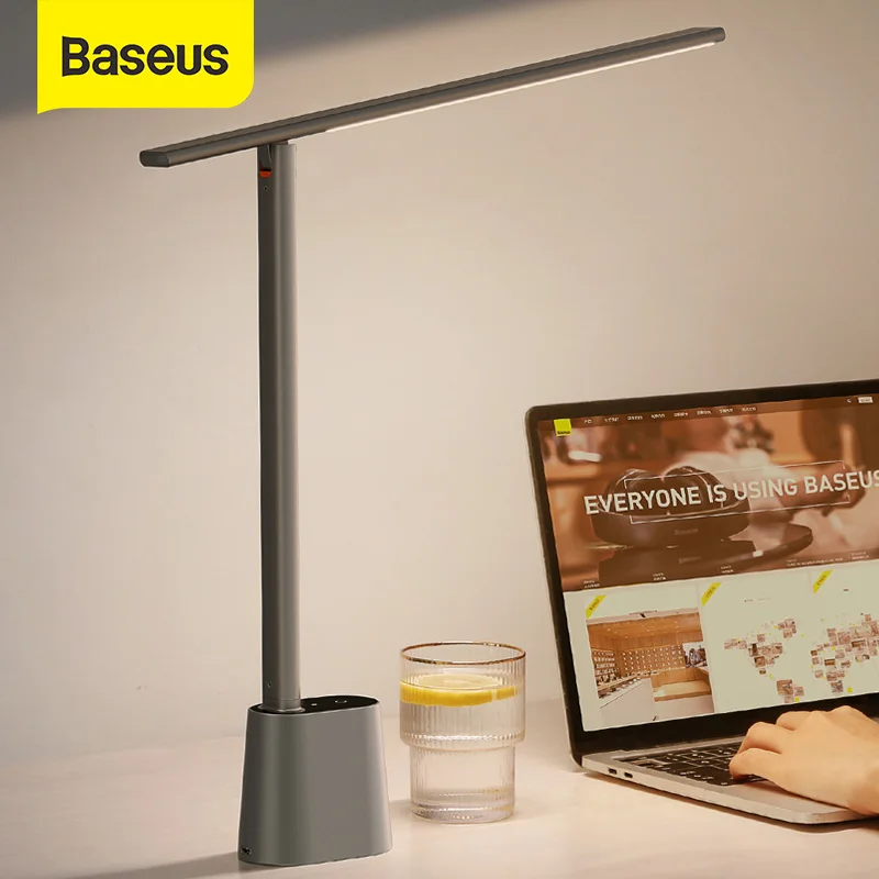 Baseus LED Desk Lamp Smart Adaptive Brightness Eye Protect Study Office Folding Table Lamp Dimmable Bedside Read Night Lights