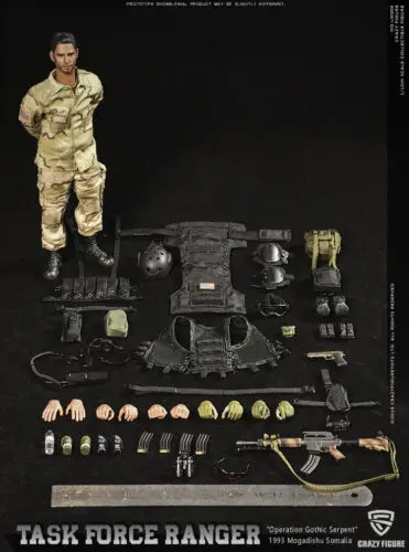1:12 Crazy Figure LW005 Rangers Task Force 1993 6 ''Solider фигурка модель