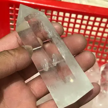 

Natural white crystal pillars and magic wand point Obelisk energy column