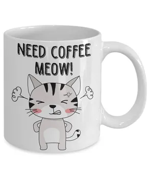 

Need Coffee Meow Cat Mugs Beer Travel Cup Coffee Mug Tea Cups Home Decor Novelty Friend Gift Birthday Gifts