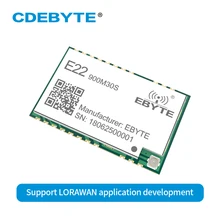 SX1262 30dBm 915MHz SMD SPI беспроводной передатчик приемник E22-900M30S отверстие для штампа IPEX антенна SPI большой диапазон радиочастотный модуль