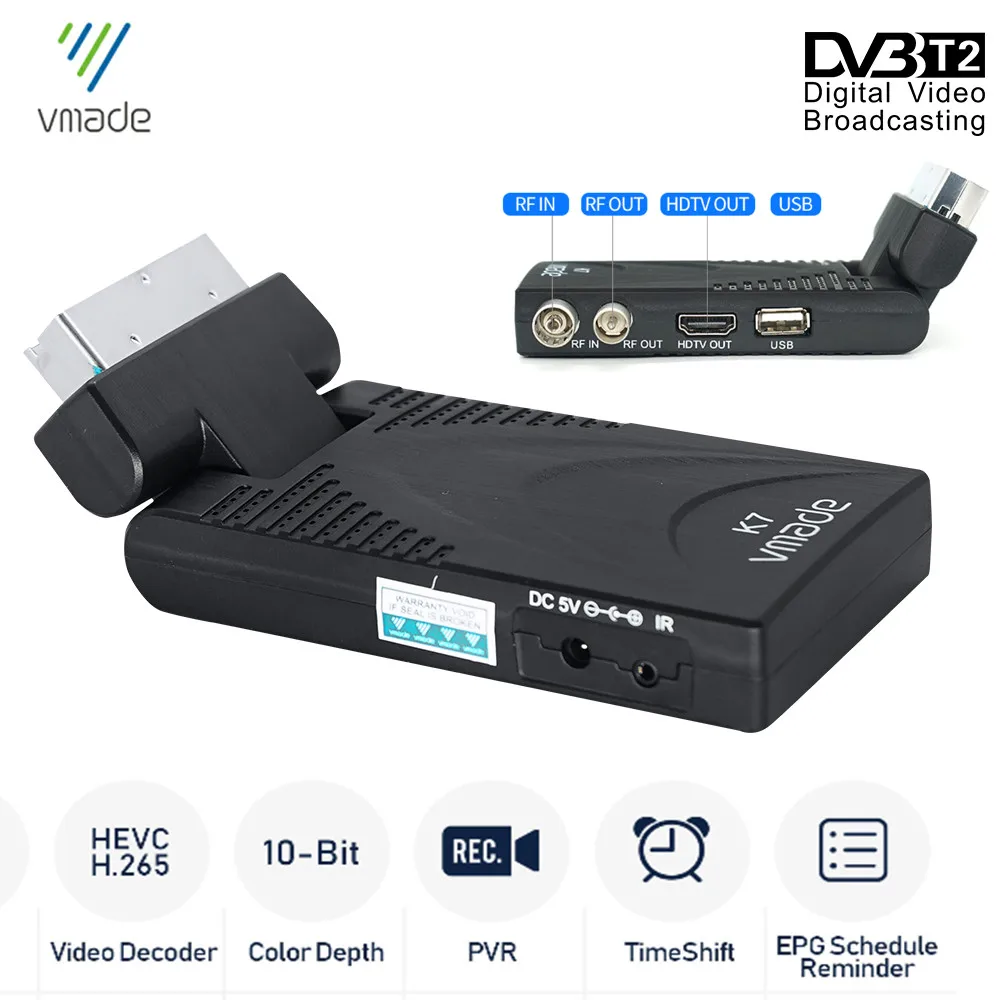 

2020 New DVB-T2 DVB-T TV Receiver HD 1080P Digital TV Tuner Receptor DVB T2 H.265/HEVC Terrestrial WiFi USB Decoder Set Top Box