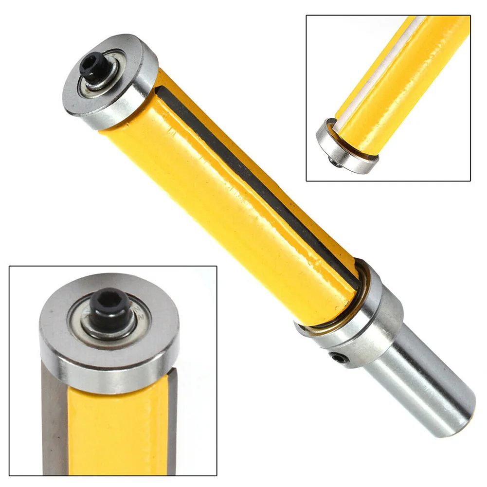 

Drill Bit 1/2''Long Shank Extra Long Straight Milling Cutter Bit Flush Trim Double Bearing Removal Tool Kit