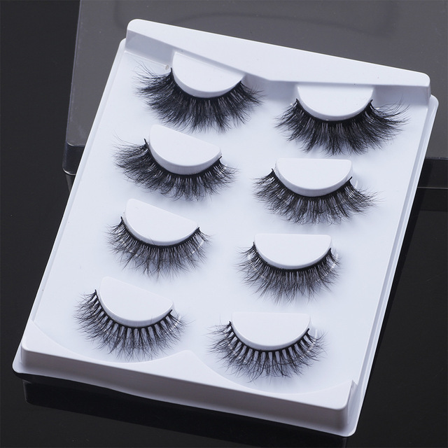 10mm-25mm 6D 100% Mink Hair Full Strip Eyelashes Extension Fluffy Wispies Natural Long Eye Lashes Handmade Eye Makeup Tool