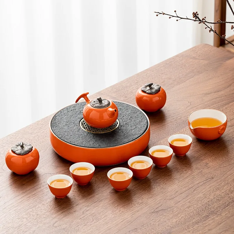 

Kung Fu Tea Set, Teapot, Tea Pot Set, Household Living Room, Simple Ceramic Tea Tray, High-grade Gift Box Tea Travel