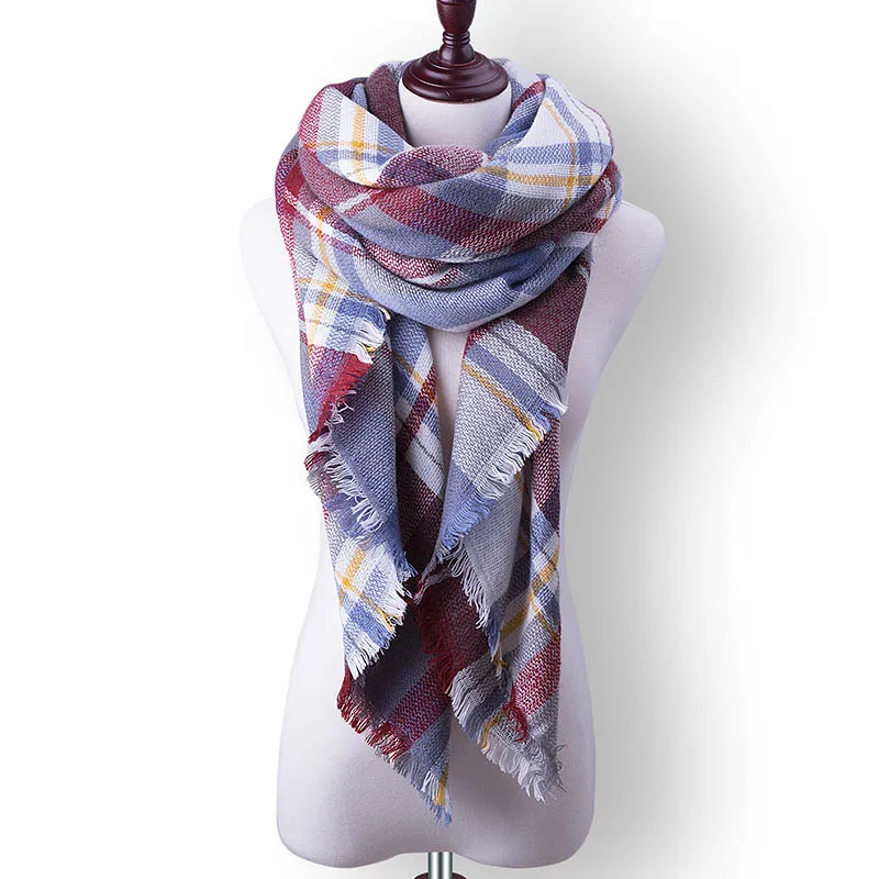 WISHCLUB Для женщин зимний шарф для Для женщин кашемировый шарф и шаль Для женщин Одеяло тёплый шарф-шаль Поддержка оптом и в розницу - Цвет: B13