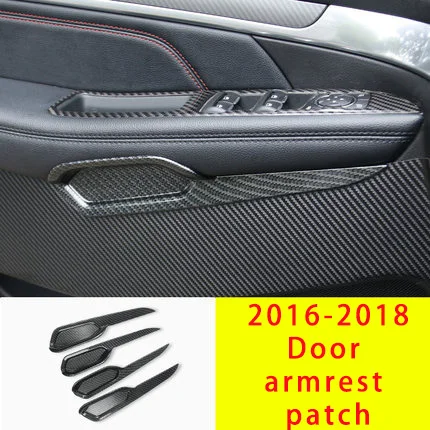 

For Ford Explorer 2016-2019 carbon fiber Door armrest patch molding trim 4pcs