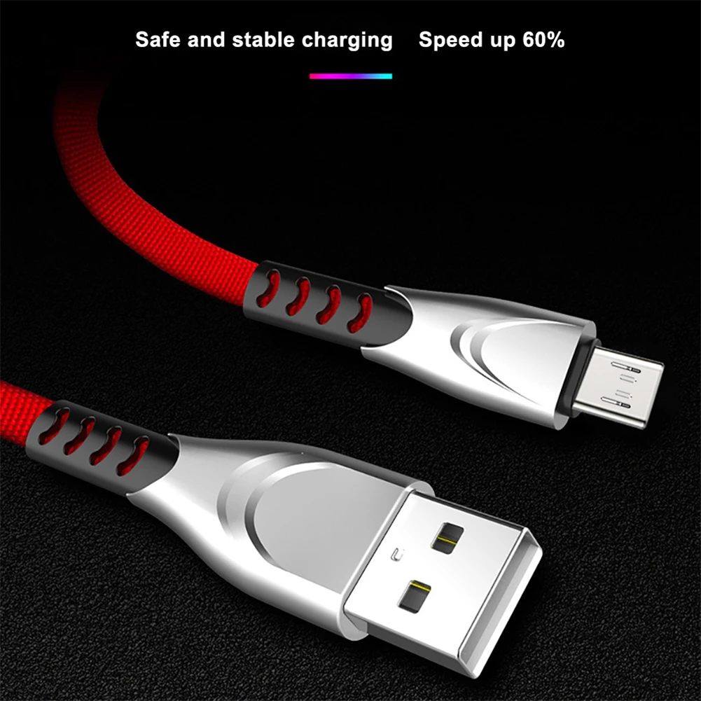Jetjoy 3A Micro USB кабель для синхронизации данных быстрой зарядки samsung huawei Android Phone 1 м