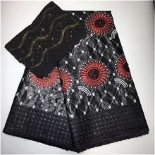 Модный Африканский Базен riche кружевной ткани хлопок бассейна riche getzner brode bazin brode нигерийский Геле шарф для женщин 5+ 2 ярдов/партия