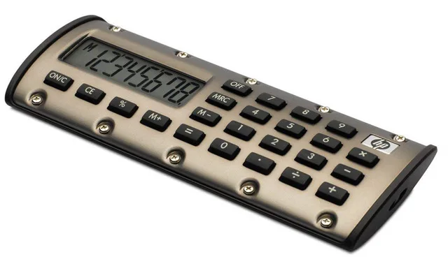 Dark Khaki Мини-калькулятор Hp Quick Calc милый калькулятор портативный с маленьким милым калькулятором с магнитом светодиодный карманный студенческий калькулятор - Цвет: Dark Khaki
