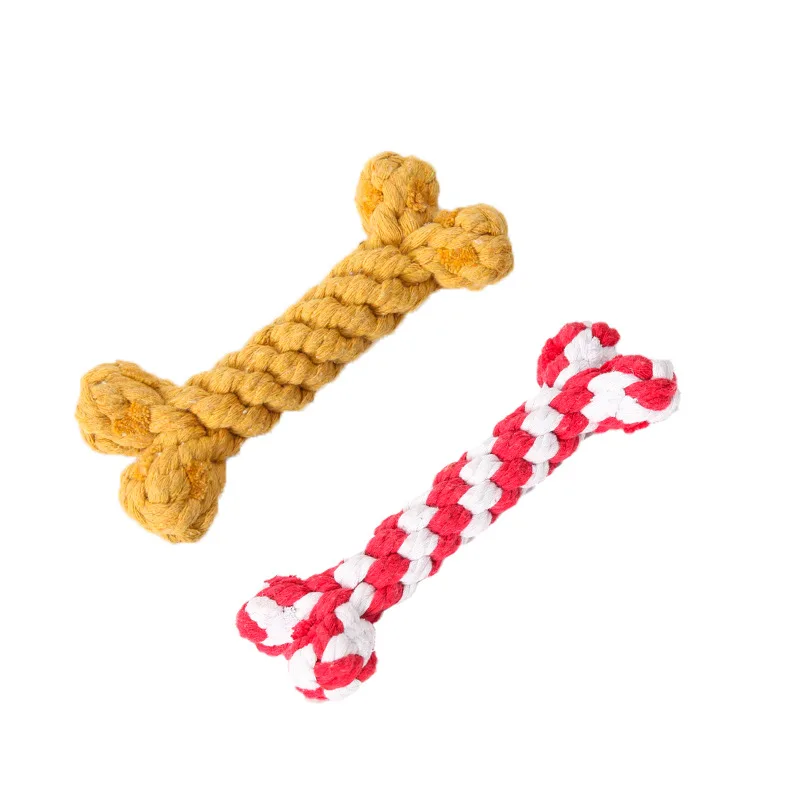 1pc Pet Dog Toys Chew Durable Braided Bite Resistant Puppy Molar Cleaning Teeth Cotton Rope Toy Accessories | Дом и сад