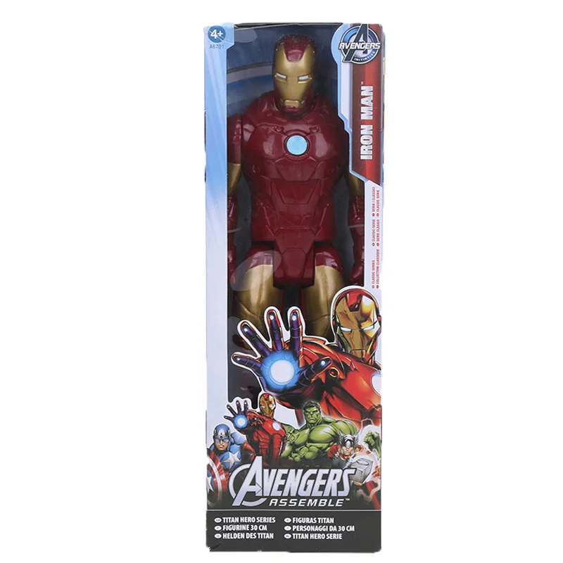 1" 30 см Marvel Мстители черный костюм Человек-паук фигурка игрушка Человек-паук Коллекционная модель игрушки Железный человек Тор - Цвет: ironman  in box