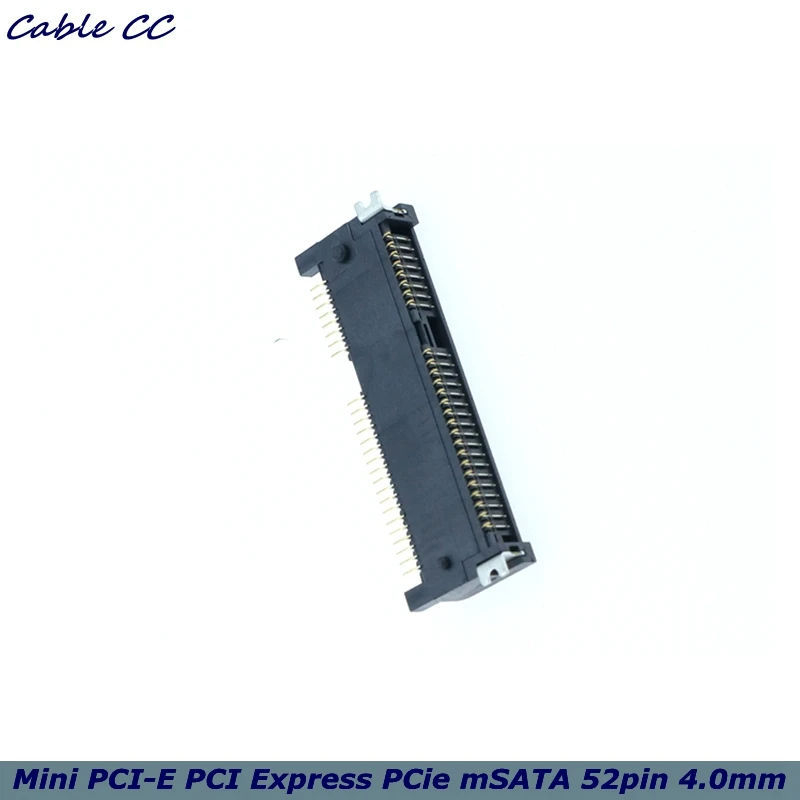 1 шт./Mini PCI E Express PCie mSATA 52pin 4 0 мм высота гнездо адаптер гнездового соединителя бортовой SMT для SSD Лучшая