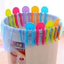 4 шт. пластиковая сумка для мусора держатель сумка зажим держатель для мусорного мешка корзина для мусора зажим стеллаж для хранения инструменты для уборки дома кухонный Органайзер