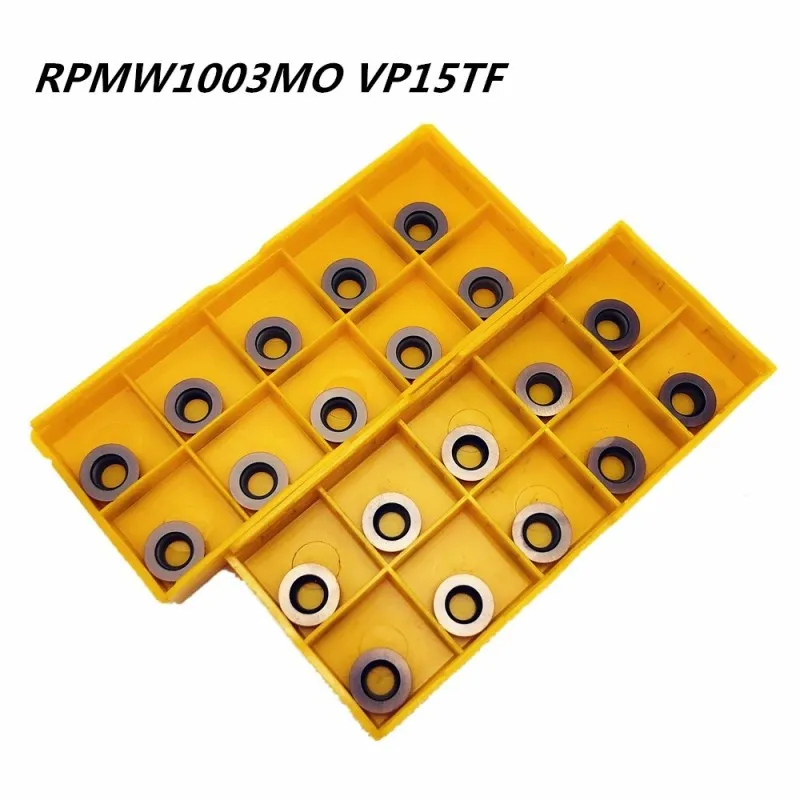 10 шт. твердосплавная вставка RPMW1003 MO VP15TF внутренний токарный фрезерный станок инструмент Фрезерный резак инструмент с ЧПУ Токарный Станок Инструмент RPMW 1003