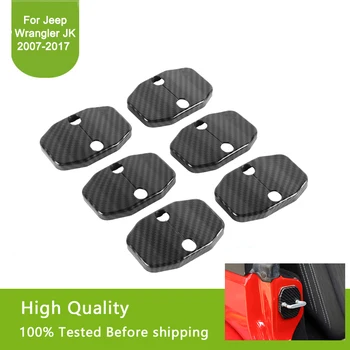 

Door Lock Cover Guard Protector Locking Decoration Trim for Jeep Wrangler JK 2007-2017 ABS Carbon Fiber Car Interior Accessories