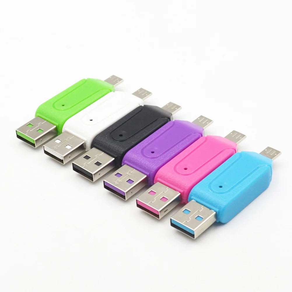 

2 In 1 OTG Card Reader Micro USB TF/SD Card Reader Phone Extension Headers Micro USB Adapter NC99