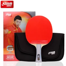 DHS 6002 Professional Table Tennis Racket With Hurricane 8 And Tin Arc Rubber FL Handle Shake Hold Ping Pong Bat With Case