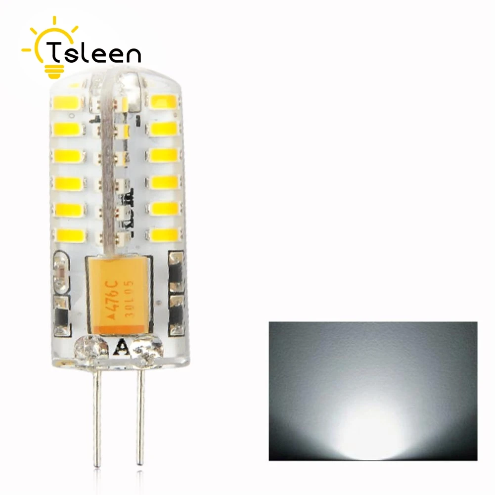 5W 48LEDS cool TSLEEN светодиодный G4 лампочка AC/DC затемнение 12 В 3W 5 Вт 6 Вт 8 Вт 3014 SMD светодиодный светильник заменить галогенный прожектор - Испускаемый цвет: 5W 48LEDS cool