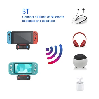 

For Nintend Switch Bluetooth 5.0 USB Type-C Audio Converter Transmitter TV Base Support Headset Connection Bluetooth Receiver