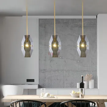 

Modern Creative Pendant Light Crystal Suspension Light Model Room Living Room Bedside Light luxury Crystal lamp Fashion Model ro