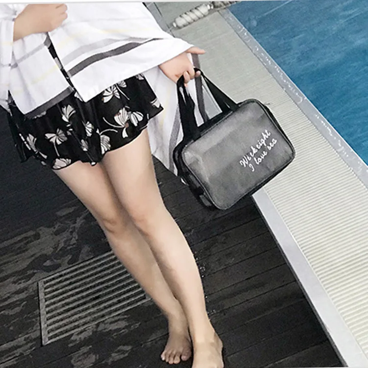 Новая портативная водонепроницаемая сумка для хранения, прозрачная сумка, косметичка, дорожная сумка, сухая влажная сетка для бассейна