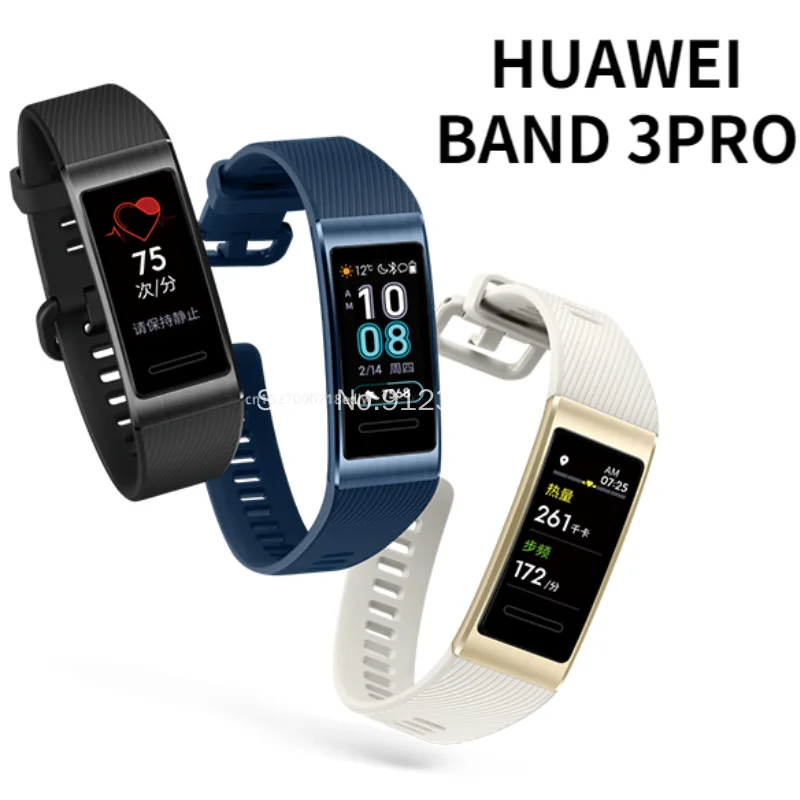 80% New Huawei Band 3 3Pro GPS Smart Band Metal Frame Amoled 0.95in Full  Color Display Waterproof Fitness Heart Rate Sleep Band - AliExpress