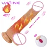 VATINE Heating Penis Vibrator Automatic Telescopic Rotating Dildo With Strong Sucker Female Masturbation Sex Toys For Women 1