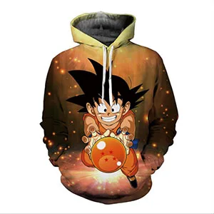 color 24 I2u 3d принт размера плюс пуловер Топы dragon ball Гоку мультфильм толстовки Толстовка С Карманами Для Взрослых - Цвет: color 24