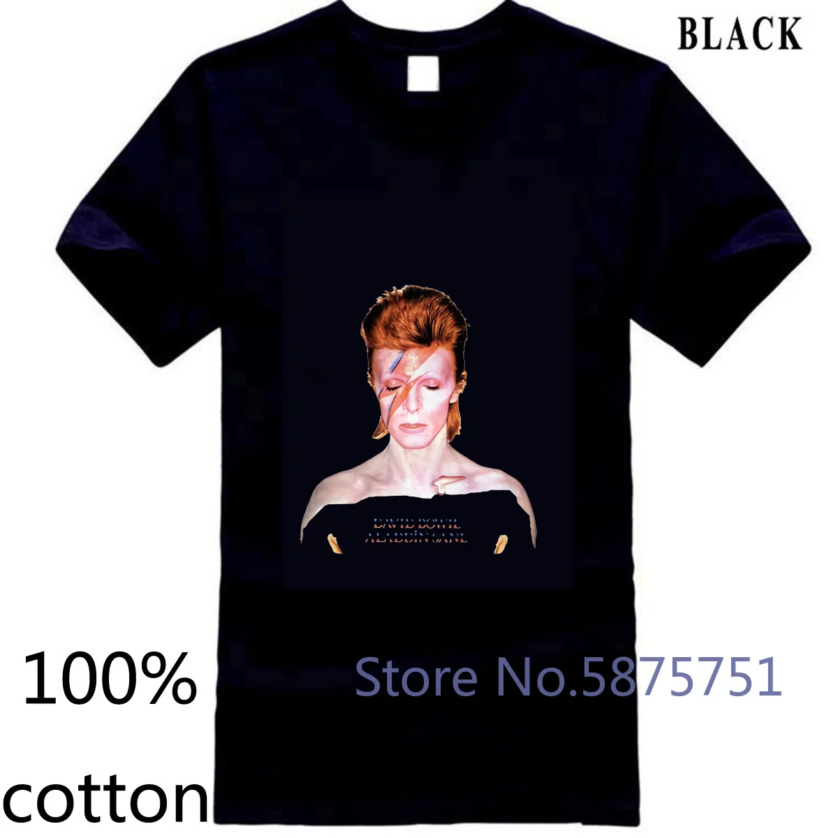 David Bowie 'Aladdin Sane Logo Chat's Fitted NEW &amp OFFICIAL! Мужская футболка футболки 100% хлопок