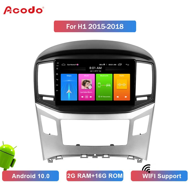 

ACODO 2G RAM+16G ROM Android 10.0 Car Radio Multimedia Player For Hyundai H1 2015-2018 Navigation GPS 2 din