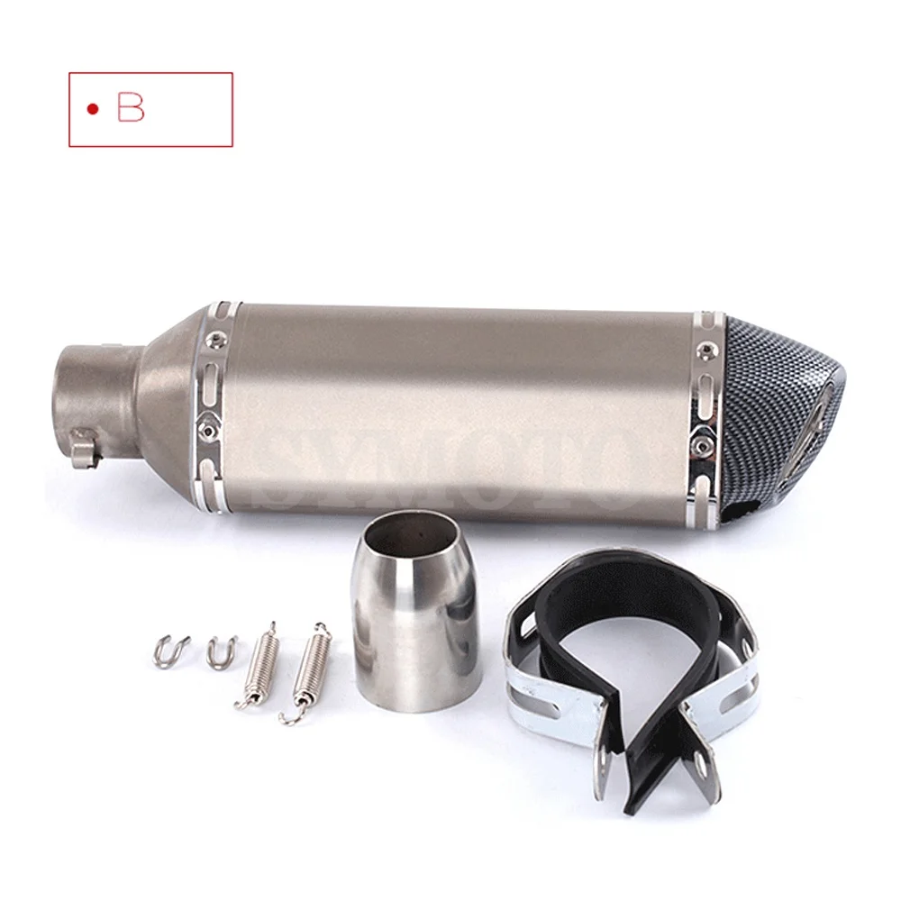 Мотоцикл выхлопная труба akrapovic с Глушитель для мотоцикла велосипедный горшок Escape для Yamaha Honda KTM Kawasaki Suzuki скольжения на 51 мм Универсальный