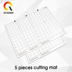 5 pces substituem para a esteira adesiva com grade de medição 8 por esteira de corte de 12 polegadas para a silhueta cameo cricut explorar plotter máquina