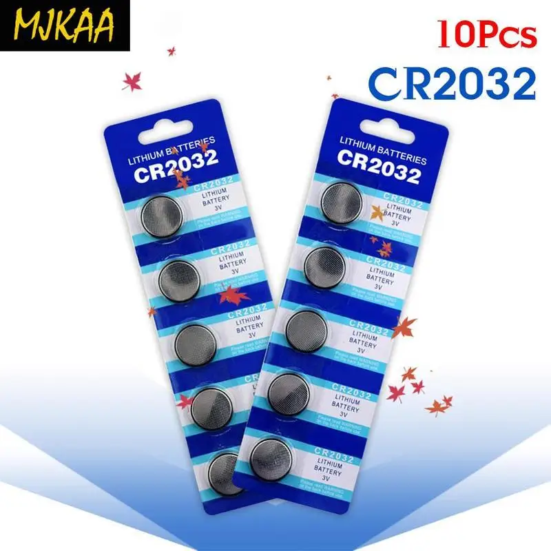 10 шт. Кнопочная батарея 3 в CR2032 BR2032 DL2032 ECR2032 литиево ионная Акция часы компьютер LED