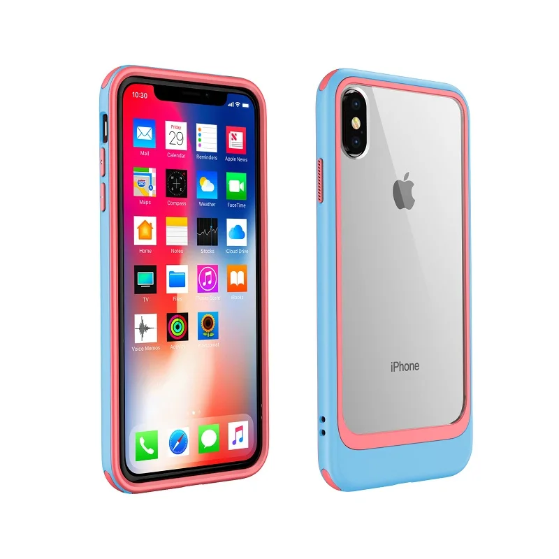 

For IphoneXR cases shock drop transparent double color TPU and PC for Iphone7 7P case and for IphoneXSMAX X case