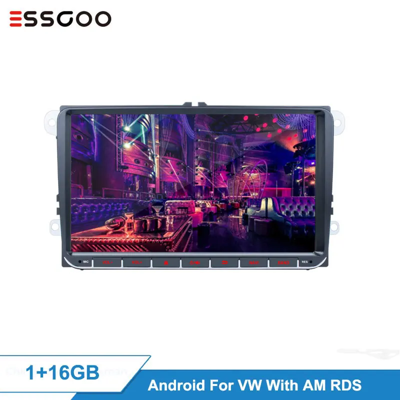 

Essgoo Android 9'' Car Radio AM RDS Car Multimedia Player GPS Navigation 2 din Autoradio 2din MP5 Video For Volkswagen Universal