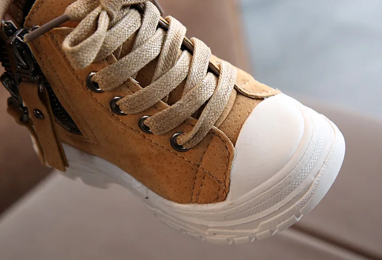 JUSTSL Autumn New Children Wild Non-slip Shoes Children Martin Boots Girls Boys Fashion Boots Size 21-30