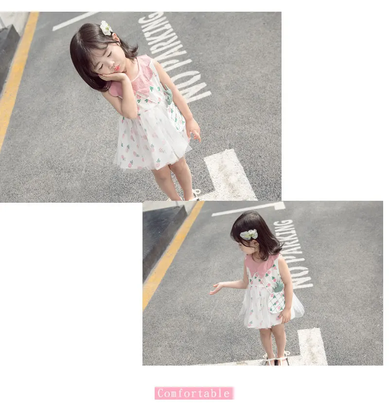 Girls Summer New Style Summer Dress Baby Korean-style Western Style Princess Dress Pineapple Skirt 2231X10