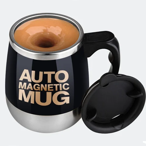 

Magnetic Automatic Stirring Coffee Cup Creativity Home Office Stainless Steel Milk Tank Kitchen Milk Can Water Cup 450ml E11585
