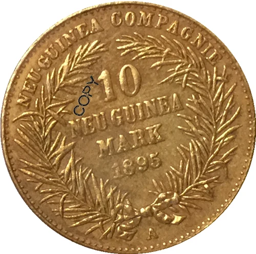 24-каратное позолоченное 1895 немецкое 10 Марков копия монет | Дом и сад