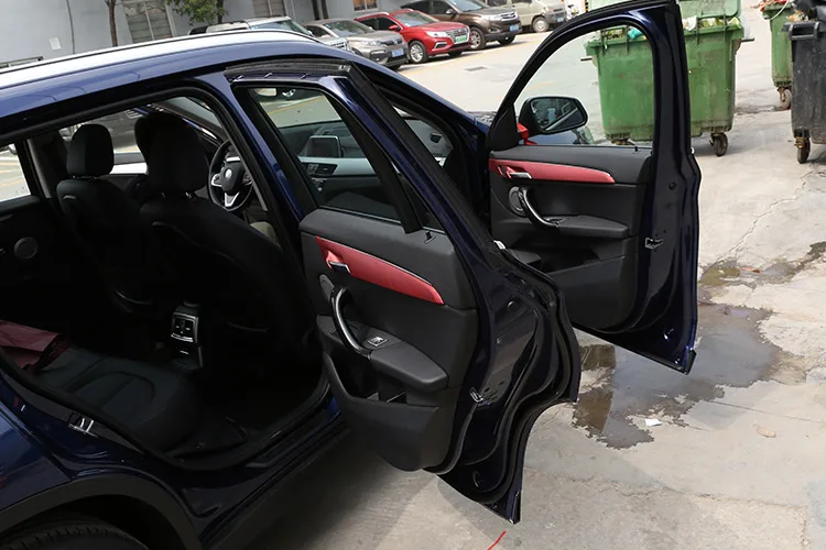 4 шт. красный для BMW X1 F48- ABS автомобильные дверные панели Крышка отделка Аксессуары