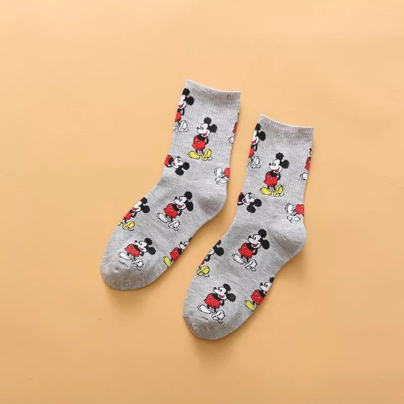 Корейская Мода Микки Для женщин носки для девочек Новинка мультфильм Мышь Sox Harajuku Kawaii милые хлопковые носки Happy Повседневное смешные носки осень-зима - Цвет: 3