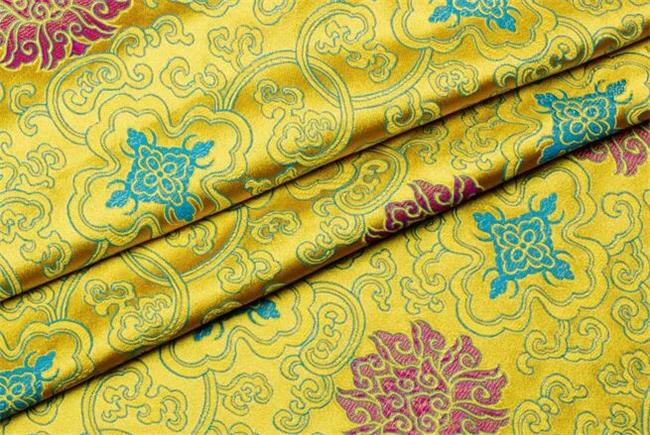 Жаккардовая парча ткань полиэстер ткань для Cheongsam Домашний текстиль украшения ткани ткань для праздничной одежды - Цвет: Colorful Gold