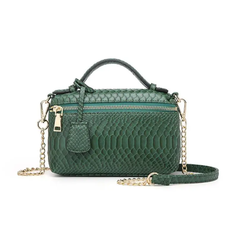 

Genuine Leather Handbags For Women 2020 Brand Designer Serpentine Chain Messenger Bags Luxury Style Female Party Shoulder Bag