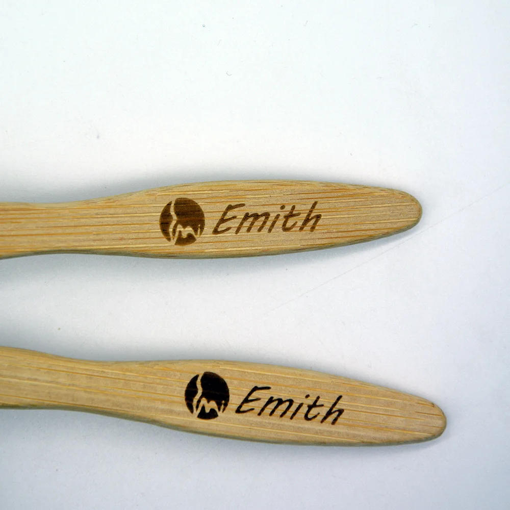 2pcs in1BOX 100% natural environmental friendly bamboo charcoal toothbrush