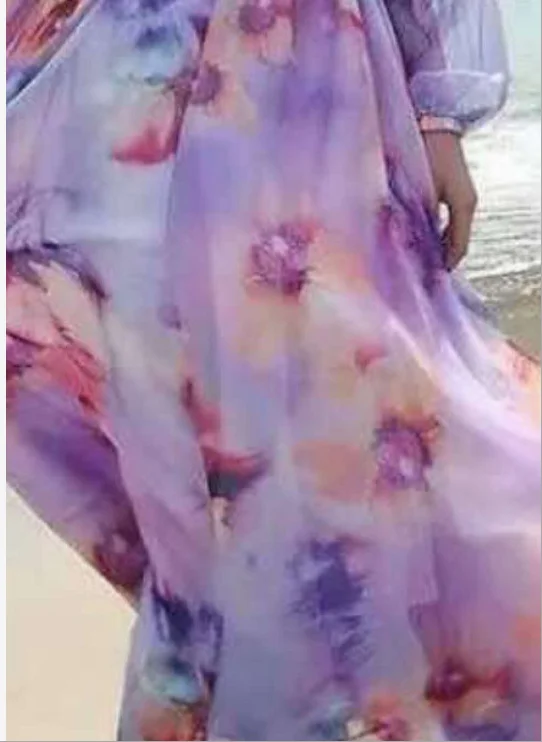 Богемский стиль, женские юбки с узором, летняя уличная производительность, расклешенная юбка, длина по щиколотку, длинные юбки - Цвет: 1 Purple